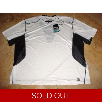 Nike Pro Combat Dri-Fit Compression Shirt White Black 3XL